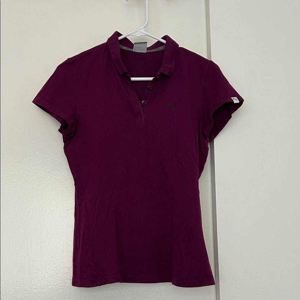Puma Women's Dark Purple Button Down Shirt